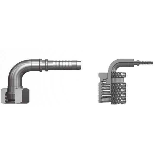 DN2 DN4 Somunlu 90° Hortum Rekoru