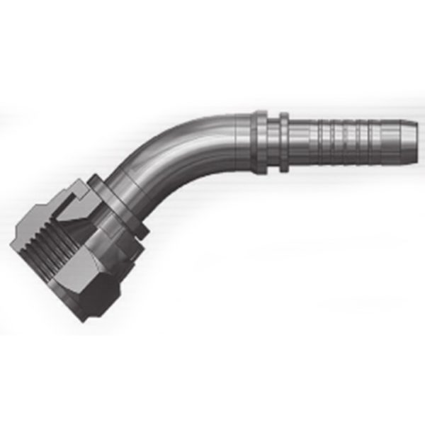 UNF Somunlu 45° Hortum Rekoru