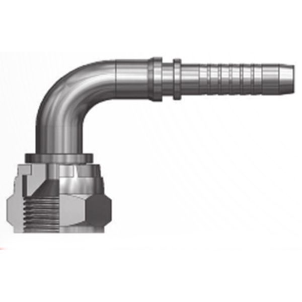 UNF Somunlu 90° Hortum Rekoru 